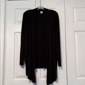 Chico's Elegant Black Open Cardigan